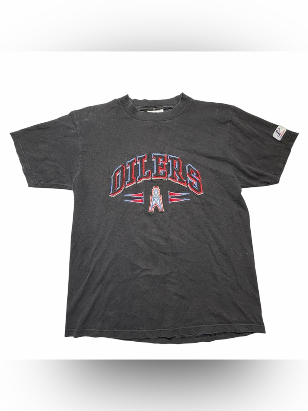 Vintage TN Oilers Logo Athletic Stitched T-Shirt Size Medium NFL Football Tee